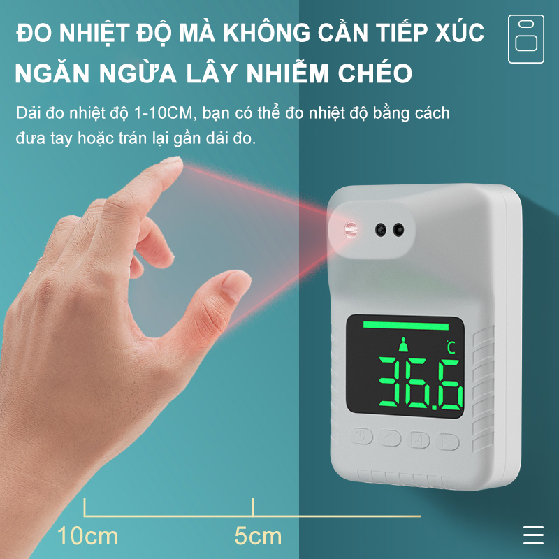 Nhiệt Kế Điện Tử Hồng Ngoại Đa Năng Đo Trán Đo Nhanh Chính Xác Đo Lường Tự Độn Tặng Kèm Pin Bảo Hành 12 Tháng