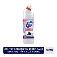 Gel tẩy bồn cầu VIM Trắng Sáng Mùi dịu nhẹ hương Chanh Sả Giúp bồn cầu Sạch Khuẩn Trắng Sáng 870ml