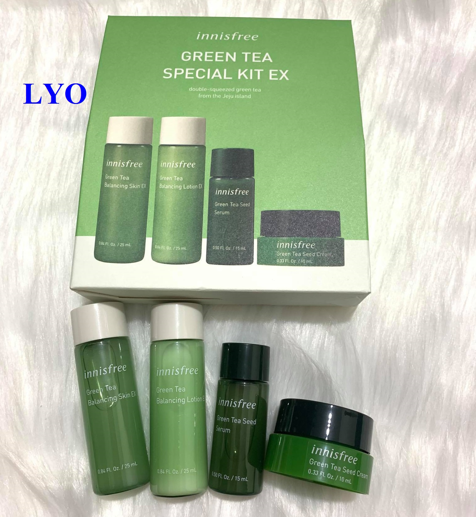 Bộ Dưỡng Trà Xanh 4 Món Innisfree Green Tea Special Kit EX - Lyo Shop