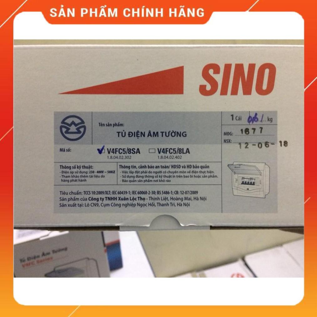 Tủ điện SINO - Chứa 6 đường ( 6 MODULE / 6 CỰC ) / TỦ ĐIỆN ÂM TƯỜNG KIM LOẠI EM6PL - TỦ ĐIỆN GẮN NỔI