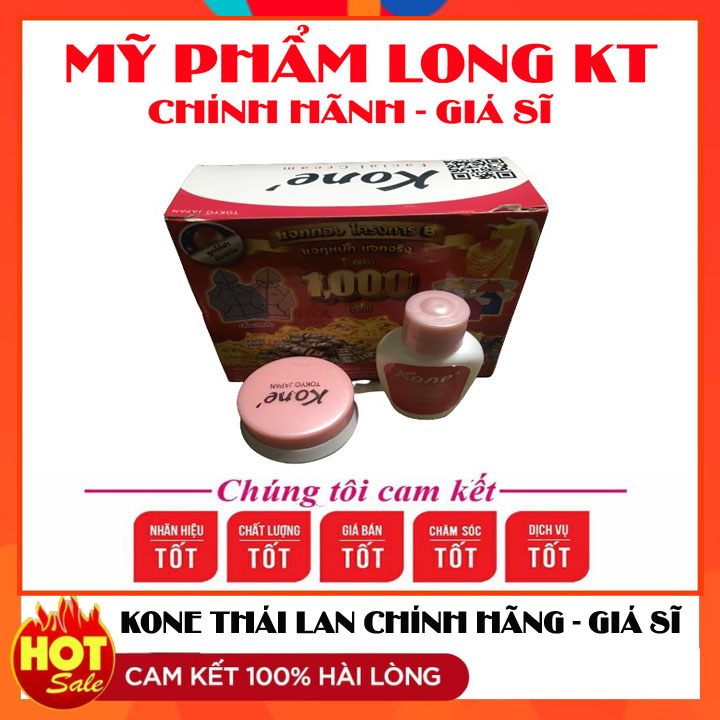 [Chuẩn Thái Lan - Kone - Giá Sĩ ] Set Gồm: Chai Nước Thần + Kem Kem Facial Cream Kone Thái Lan Được Chiết Xuất Từ Sữa Dê & Hoa Hồng Giàu Vitamin A C D & E Trị Nám Tàn Nhang Mụn Dưỡng Ẩm Cao Giúp Da Mịn Màng