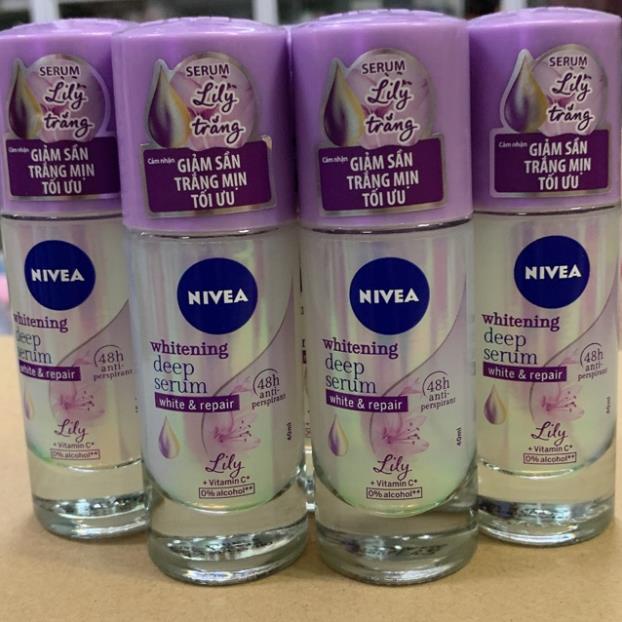 Lăn Ngăn Mùi Nivea Serum Giúp Dưỡng Trắng Chuyên Sâu Hương Hoa Lily ( Mầu Tím )75000