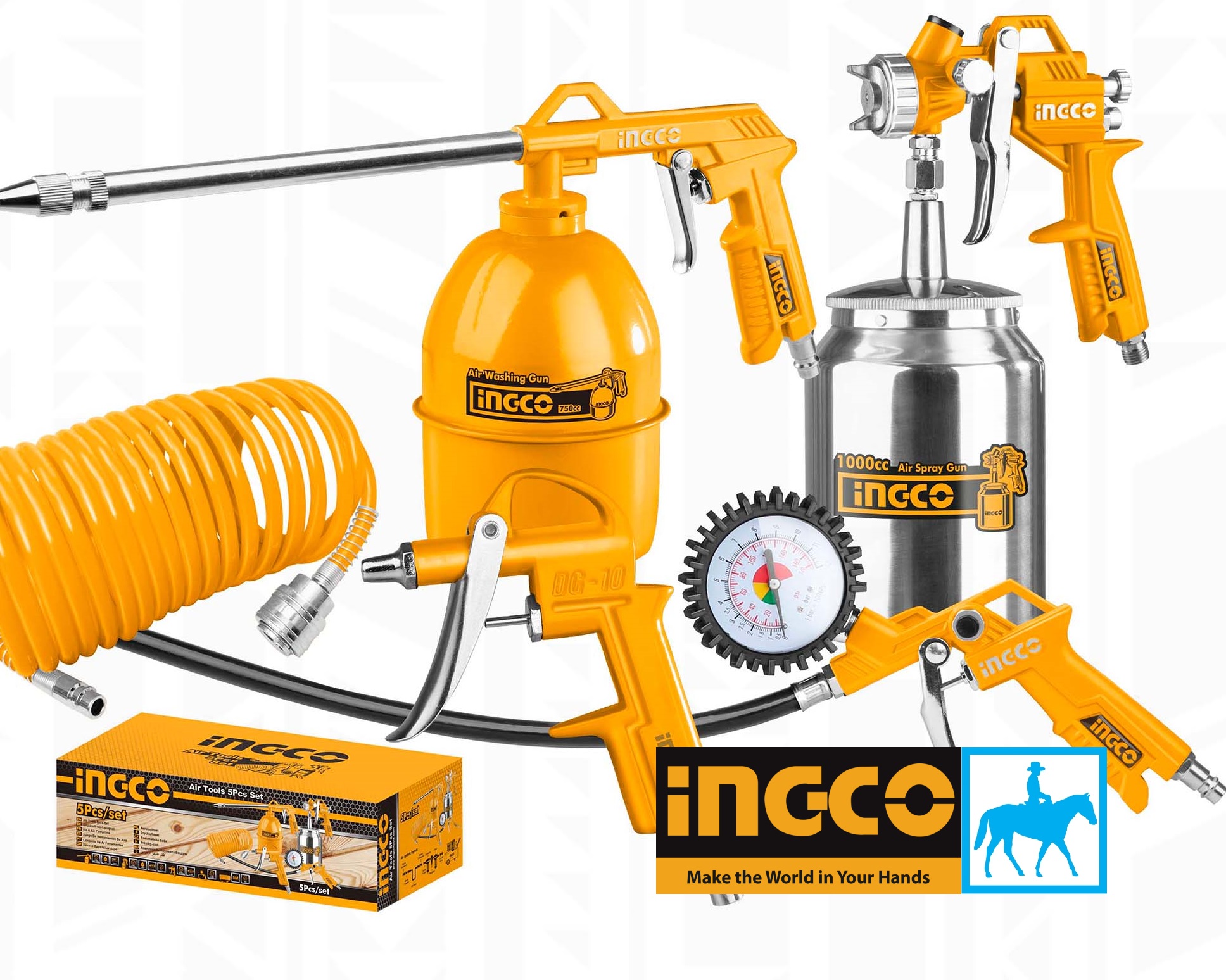Bộ 5 công cụ dùng khí nén ingco akt0051-3 - ingco akt0051-3