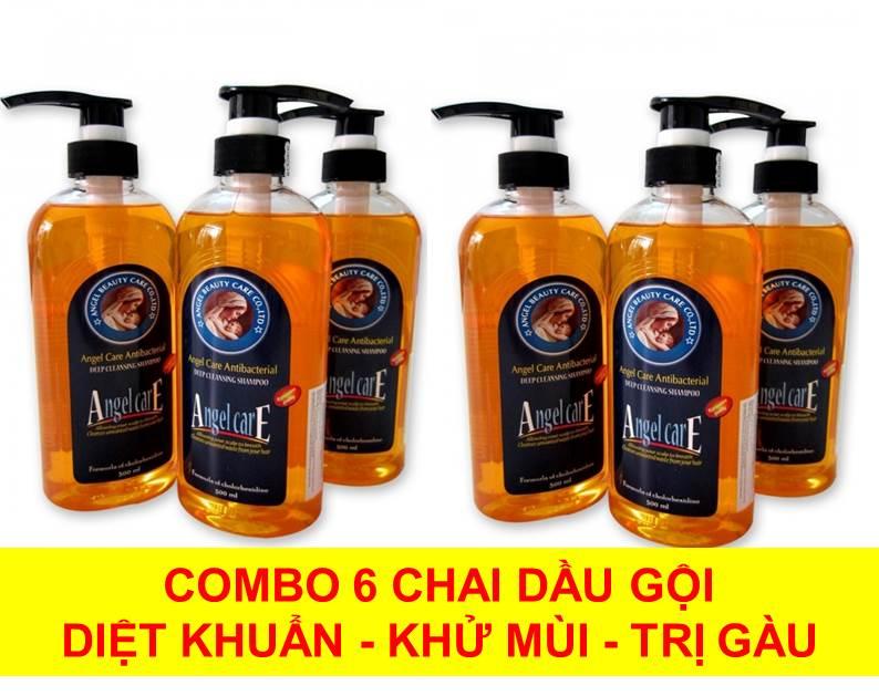 [Combo 6 Chai] Dầu Gội Diệt Khuẩn Angel Care 500Ml