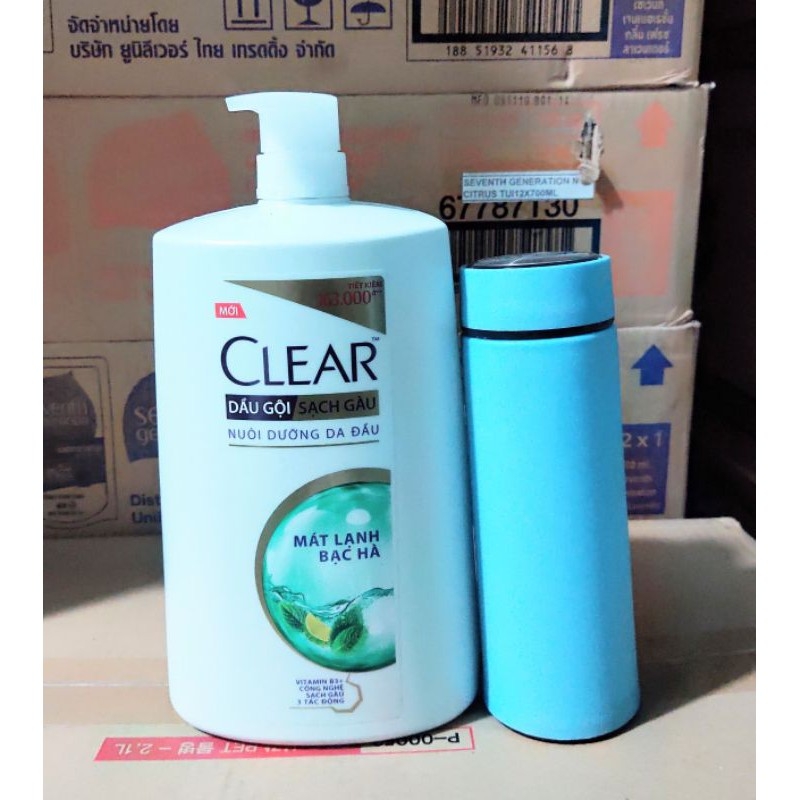 Dầu gội clear bạc hà 1.4kg tặng bình 500ml