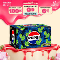 Thùng 24 Chai Nước Ngọt Giải Khát Có Gaz Pepsi Vị Chanh Không Calo Không Đường (390ml /chai)