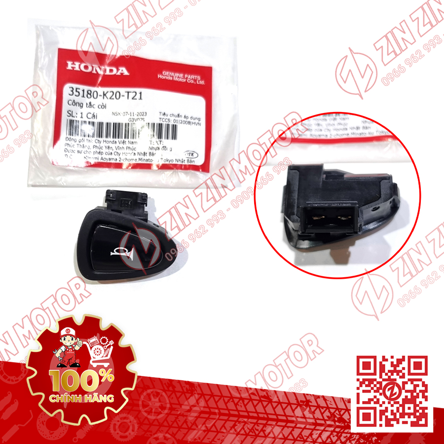 Công Tắc Còi Nút Kèn Xe AB 2016 Air Blade 2017 2018 2019 35180-K47-N01 35180-K20-T21 Chính Hãng Hond