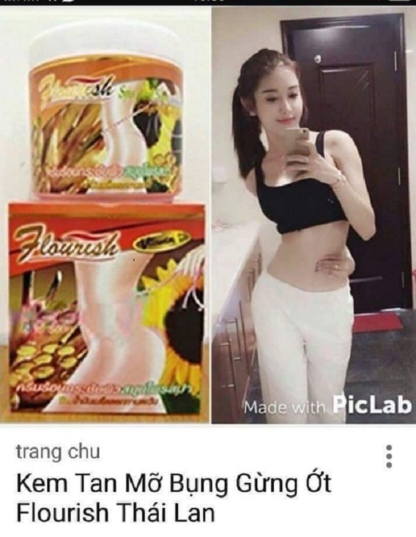 Kem thoa giúp làm tan mỡ Flourish ( gừng ớt vitaminE 500ml )