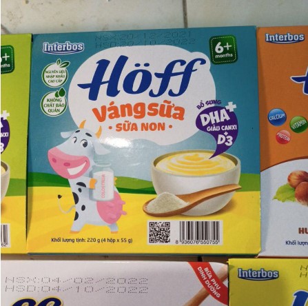 VÁNG SỮA HOFF VỊ VANI/ HẠT DẺ 100G VIỆT NAM SX 1 vỉ