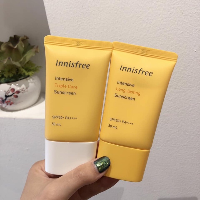 Kem Chống Nắng Innisfree Triple Care Và Long Lasting New 2019 Chuẩn Auth Chất Lượng Đảm Bảo An Toàn Đến Sức Khỏe Người Sử Dụng Cam Kết Hàng Đúng Mô Tả