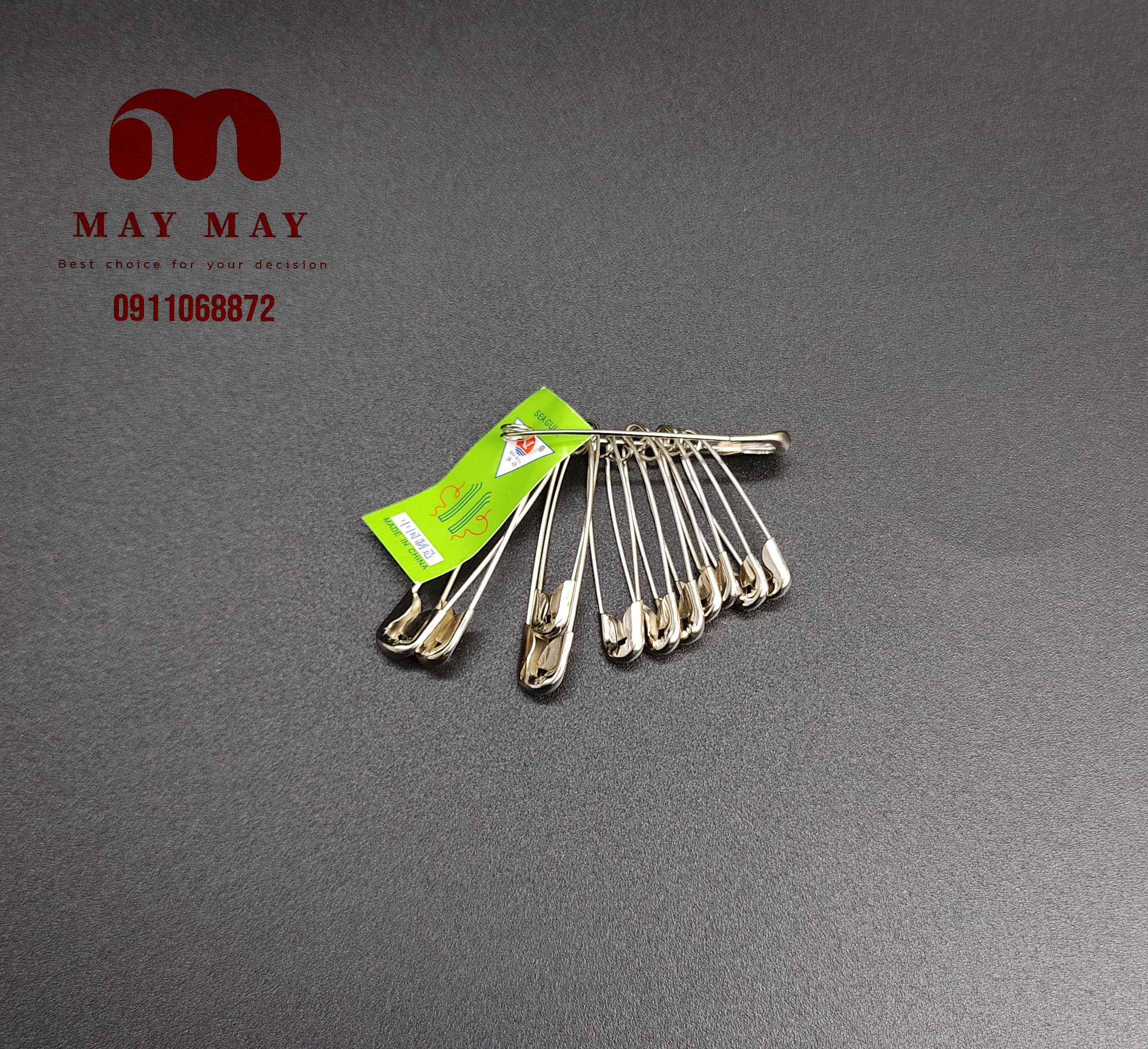 Set 36 kim băng to vừa và nhỏ > Kim tây cài áo - 36 chiếc ghim băng chất liệu hợp kim cao cấp