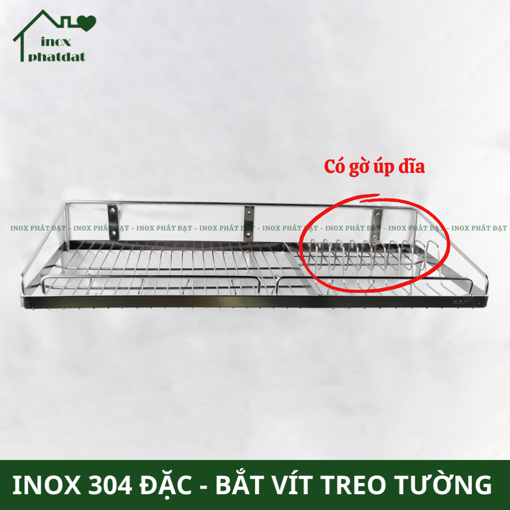 Kệ chén 1 tầng treo tường Inox 304 PHÁT ĐẠT (nhiều size) rổ úp chén giá để bát kệ đựng bát dĩa (SP11