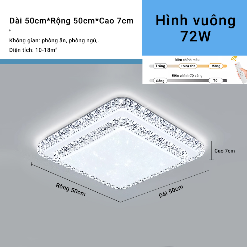 Đèn Ốp Trần LED Cao Cấp - Tiết Kiệm Điện Bảo Hành 1 Năm