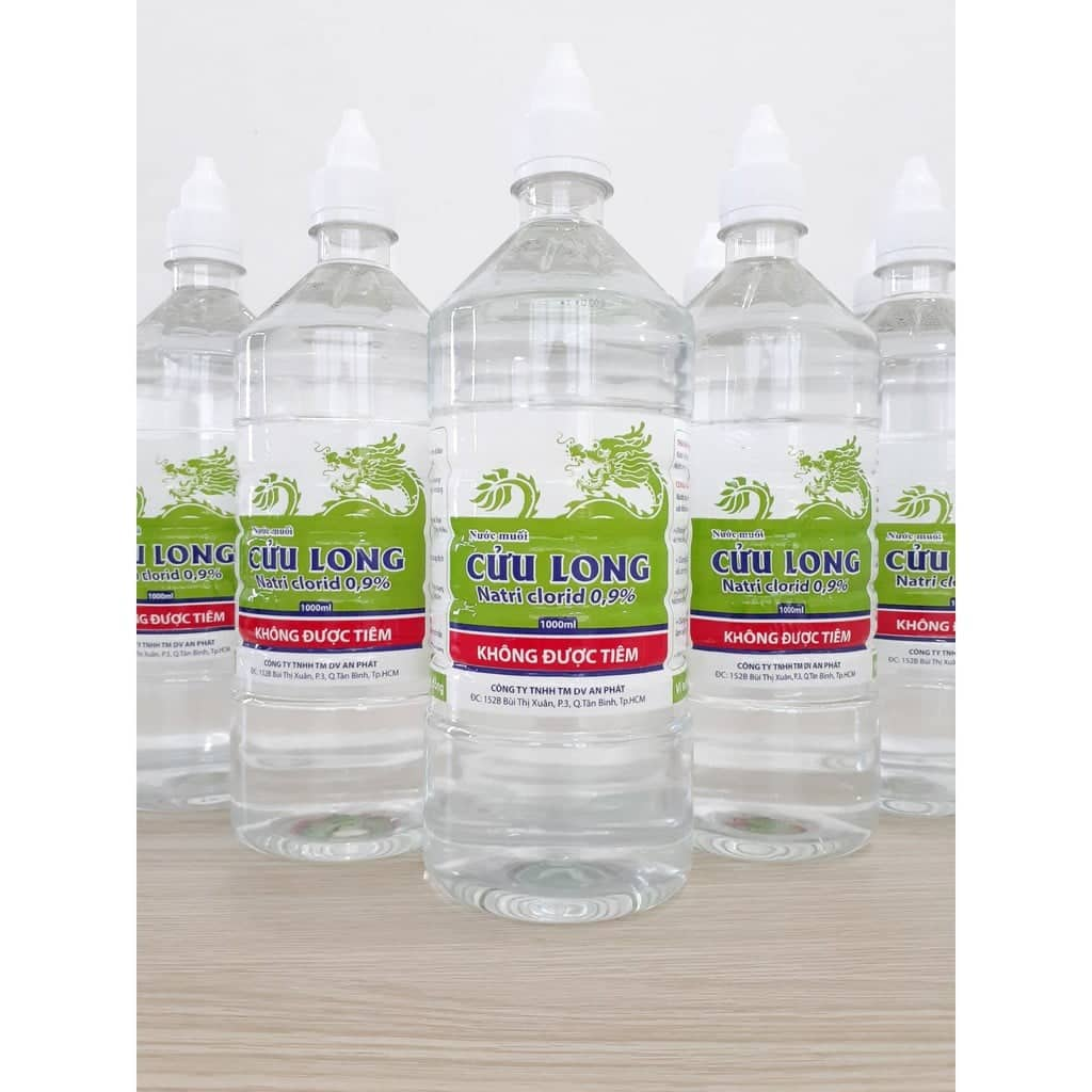 Nước Muối Natri Clorid 0.9% 1000Ml Sát Khuẩn Và An Toàn Cho Mọi Lứa Tuổi Phòng Chống Các Bệnh Răng Miệng