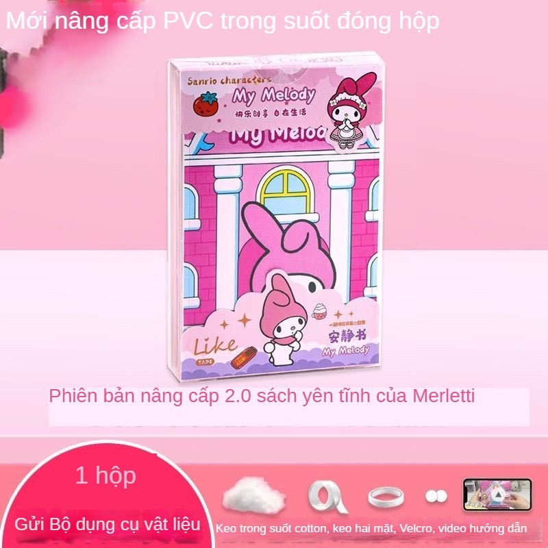 Đồ chơi giấy thủ công Sanrio Kuromi Melody búp bê giấy sổ tay tự thiết kế kuromi DIY hoạt hình cho b