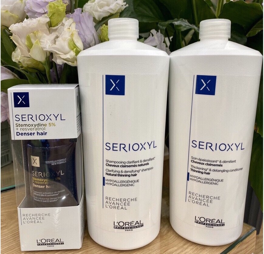 [HCM]Combo 3 sản phẩm gội xả 1000ml và tinh chất Loreal Serioxyl (Size lớn )