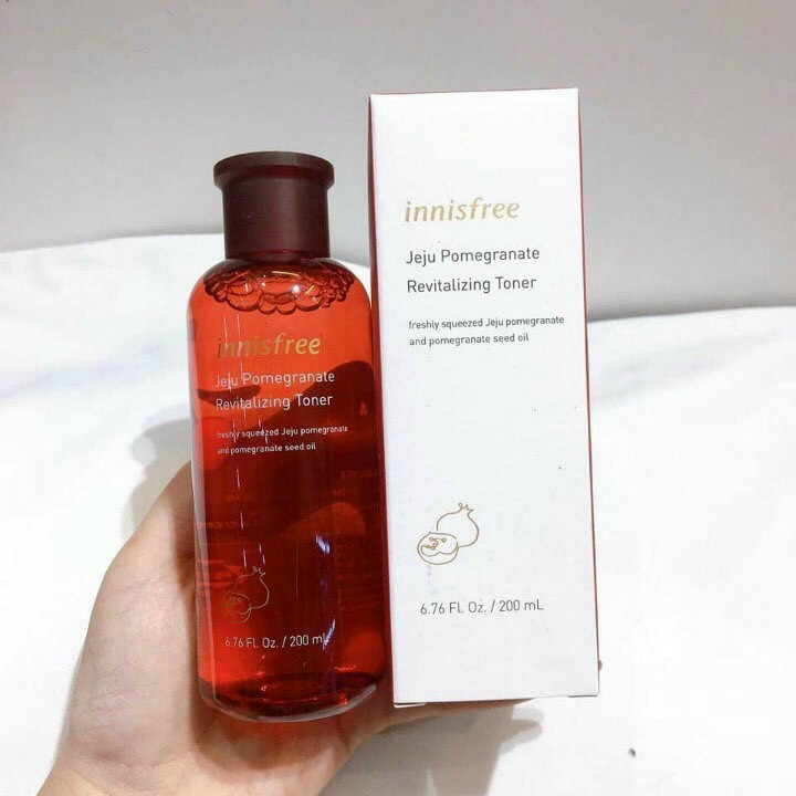 [Hcm]Nước Hoa Hồng Lựu Đỏ Innisfree 200Ml Trắng Da Chống Lão Hóa