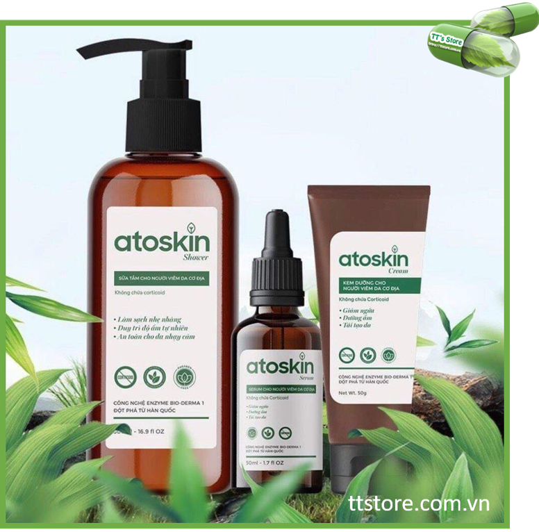 [Hcm]Bộ Sản Phẩm Atoskin - Dành Cho Người Viêm Da Cơ Địa Từ Thiên Nhiên [Combo Atoskin Nhỏ]