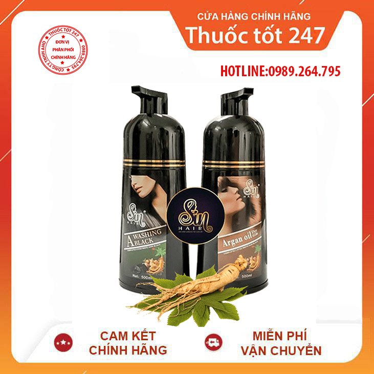 Dầu gội đen tóc Sin Hair Nhật Bản chính hãng (Màu đen) – SinHair đen