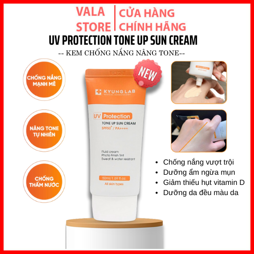 Kem chống nắng nâng tone Kyunglab UV Protection Tone Up Sun Cream SPF50+ dành cho da dầu da nhạy cảm