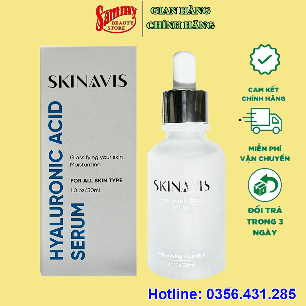 (hàng chính hãng) serum Skinavis thuần HA cấp nước phục hồi da da căng bóng Tinh chất cấp ẩm phục hồ