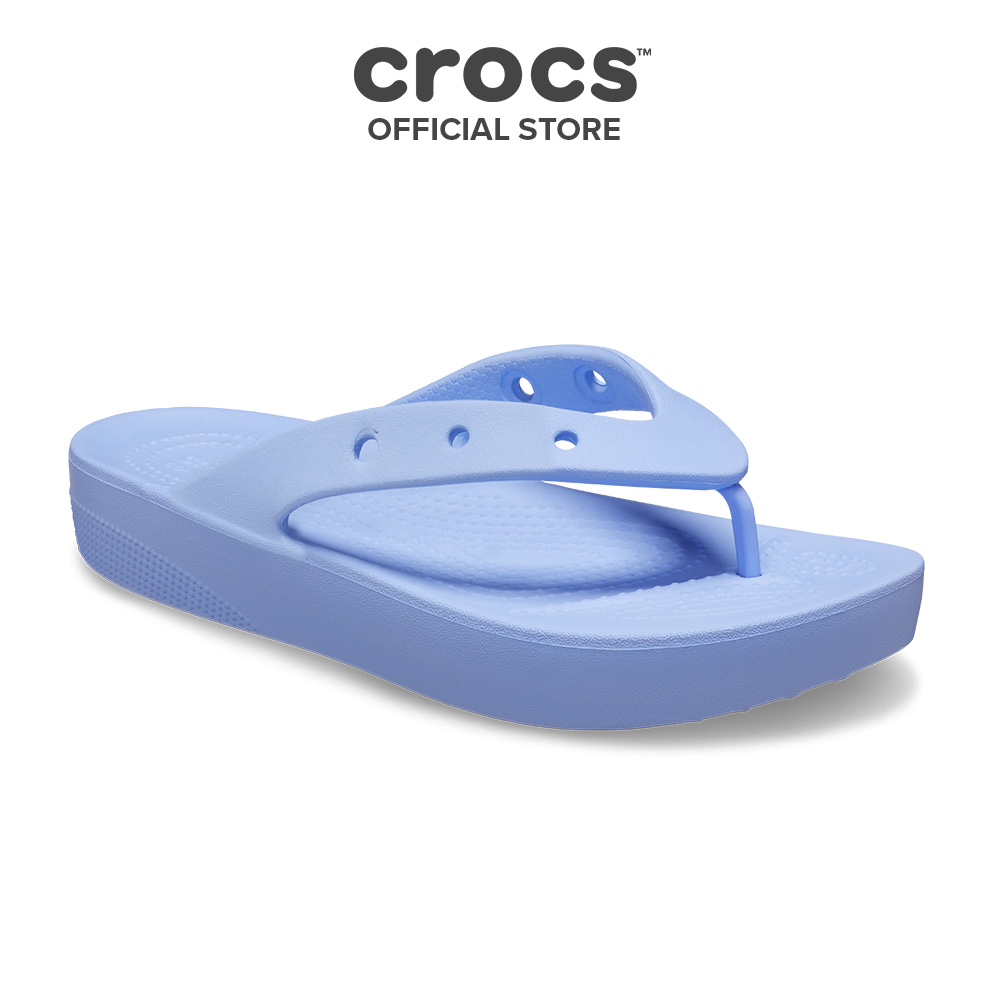 Dép Xỏ Ngón Nữ Crocs Platform Classic - Moon Jelly