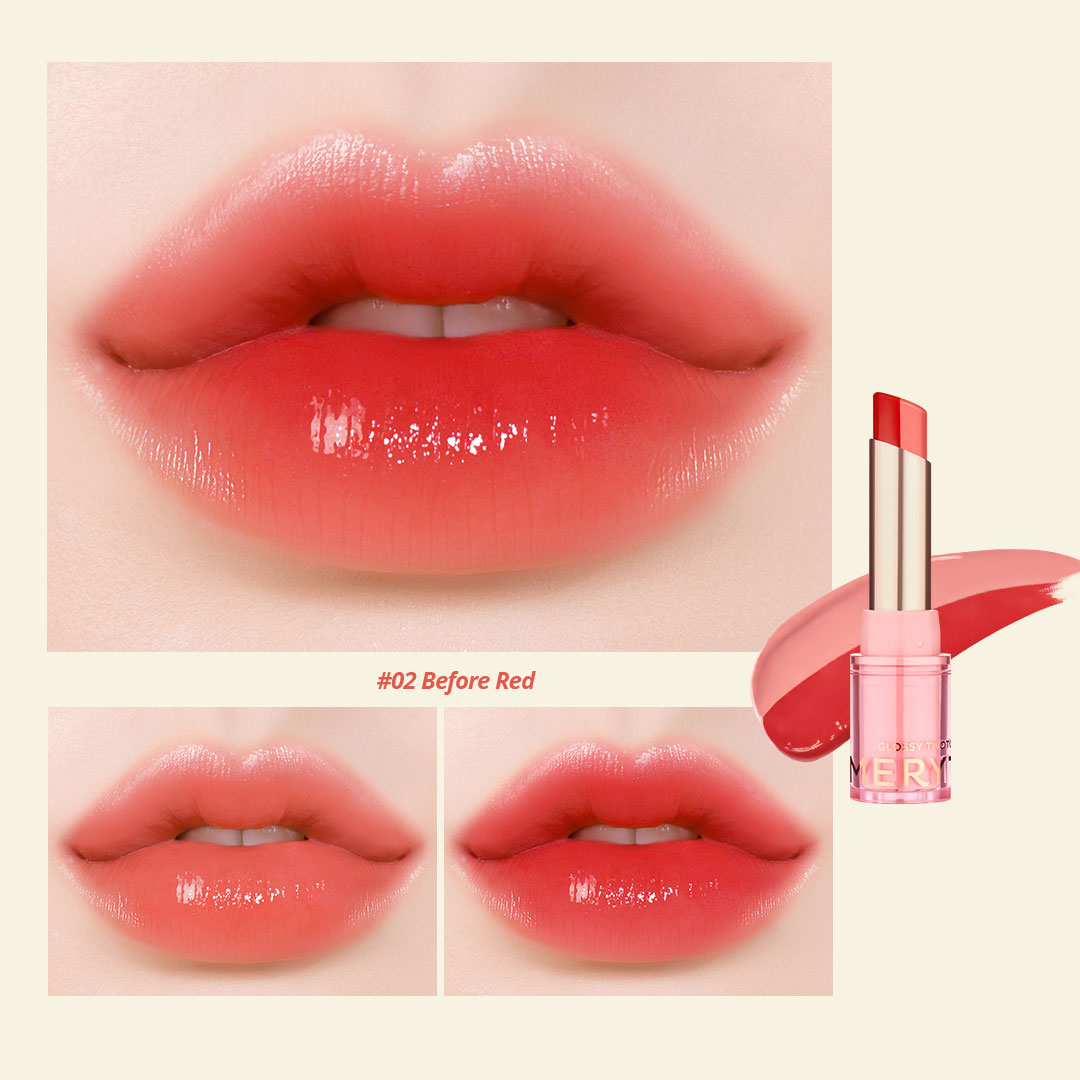 [MERYTHOD] Son bóng 2 tone màu Glossy Twotone Lipstick 3g