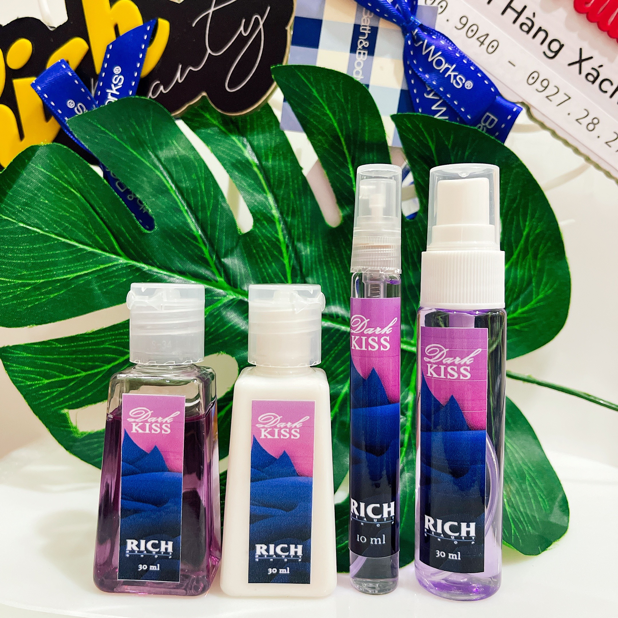 Body Mist - Dark Kiss - Bộ Mini Body Mist Body Lotion Shower Gel Bath & Body Works Usa