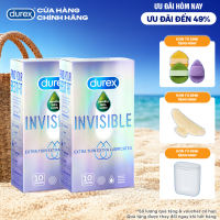 [CHỈ 25-29/09 | MUA LÀ CÓ QUÀ] Combo 2 Bao cao su Durex Invisible siêu mỏng thêm bôi trơn size 52mm hộp 10 bao