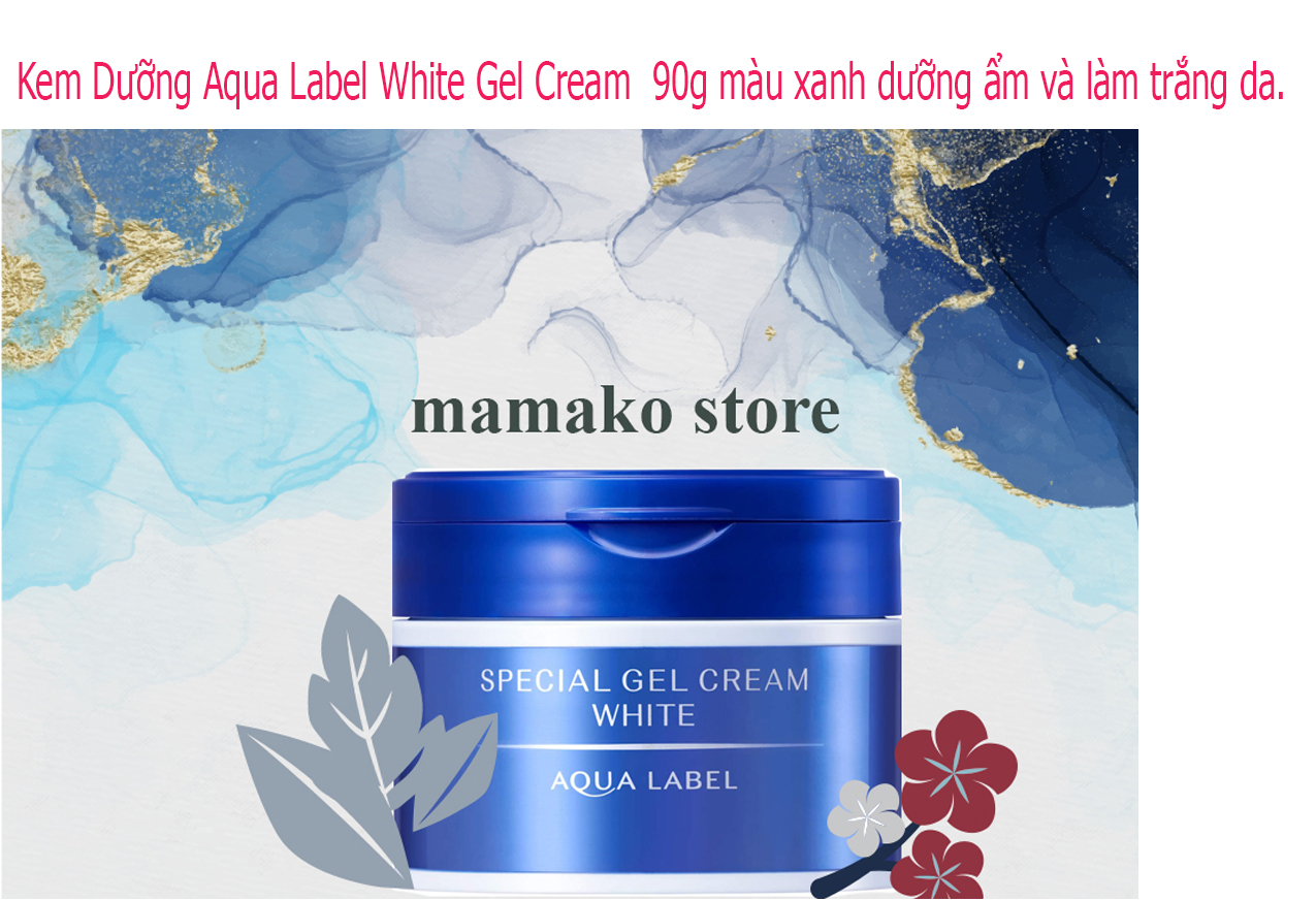 [Hcm]Kem Dưỡng Ẩm Trắng Da Sh.i.sei.d.o Aqua Label White Gel Cream 90G Màu Xanh Dưỡng Ẩm Và Làm Trắng Da./Hàng Nhật