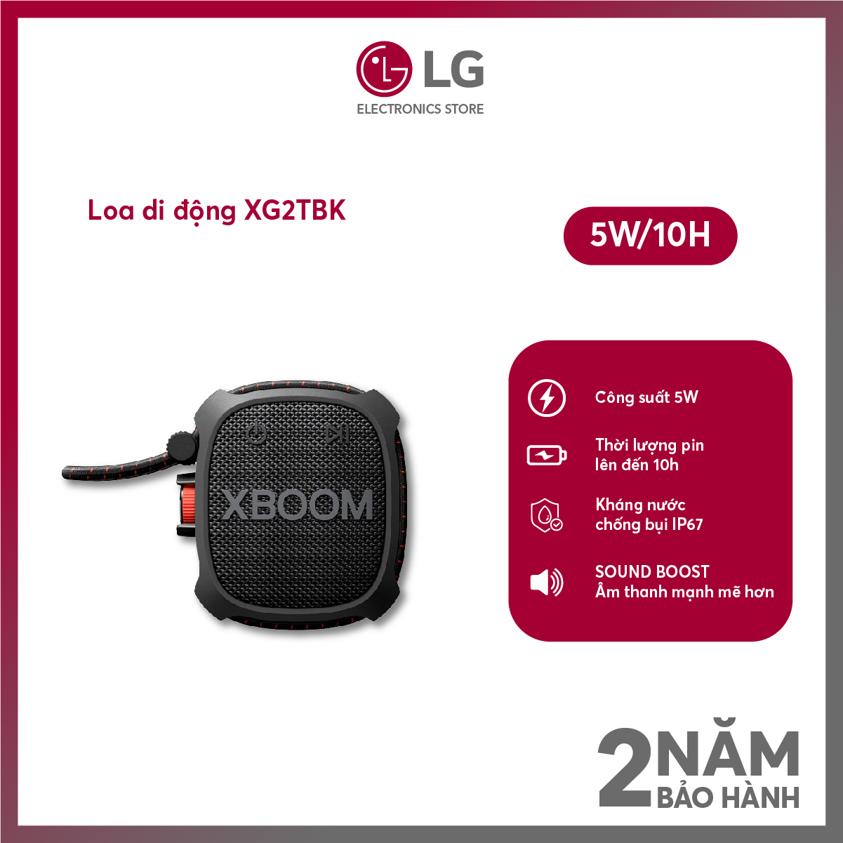 Loa di động LG XBOOM GO XG2