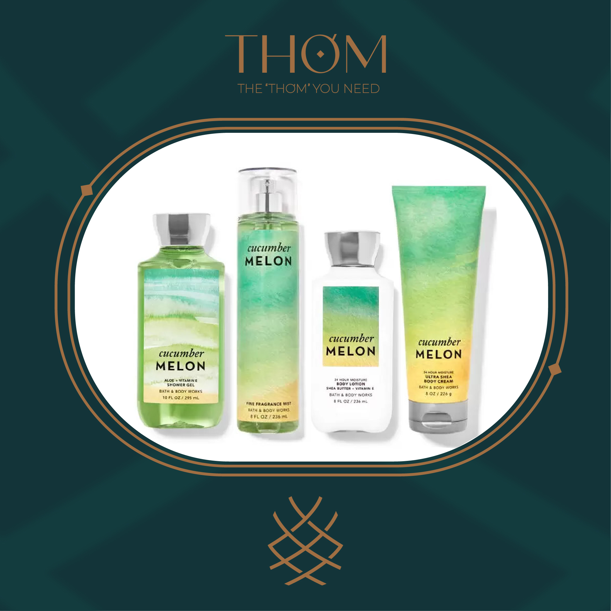 [NEWLOOK 2021] CUCUMBER MELON | Sản Phẩm Tắm Dưỡng Xịt Thơm Toàn Thân Bath & Body Works