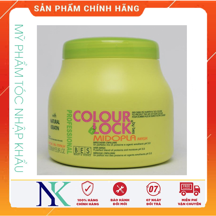 [Hcm]Dầu Hấp Tóc Khóa Màu Chuyên Nghiệp Bes Lock Colour 1000Ml