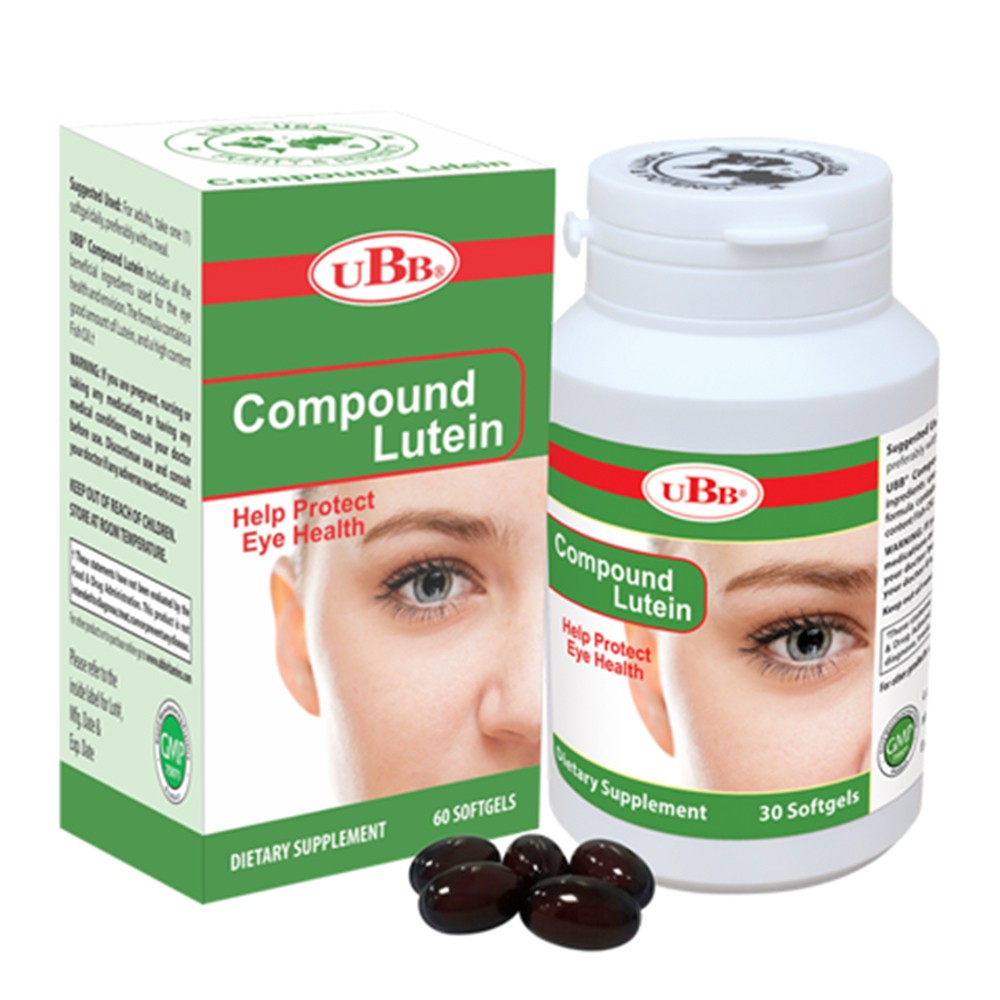 Viên bổ mắt Compound Lutein UBB - Hỗ trợ bảo vệ mắt chống thoái hóa điểm vàng (Hộp 60 viên)