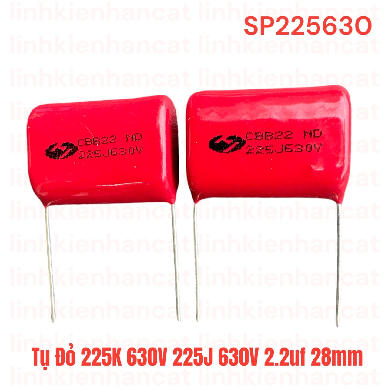 Tụ Đỏ 225K 630V 225J 630V 2.2uf 28mm