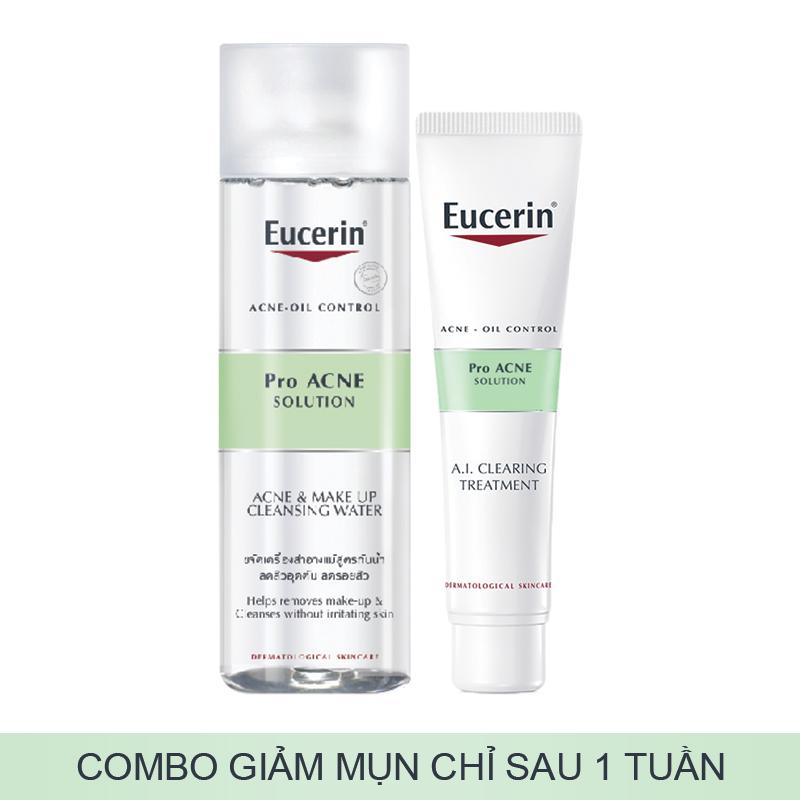 Combo Tinh Chất Giảm Mụn Eucerin Proacne A.i Clearing Treatment 40Ml - Nước Tẩy Trang Se Khít Lỗ Chân Lông Ngừa Mụn 200Ml