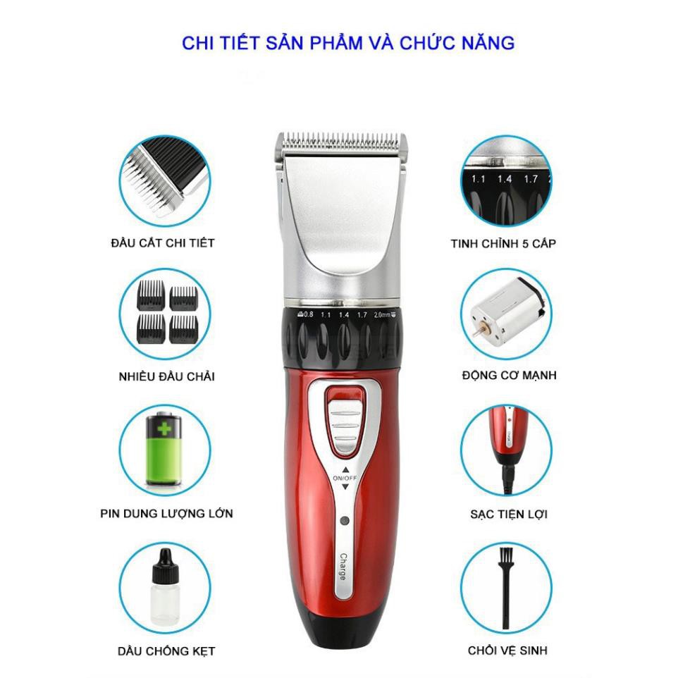 Tông Đơ Cắt Tóc Gia Định Ichen Jc - 0817 Tông Đơ Sạc Pin Tiện Dụng Dễ Sử Dụng Tặng Kèm Bộ Quà Tặng Hấp Dẫn