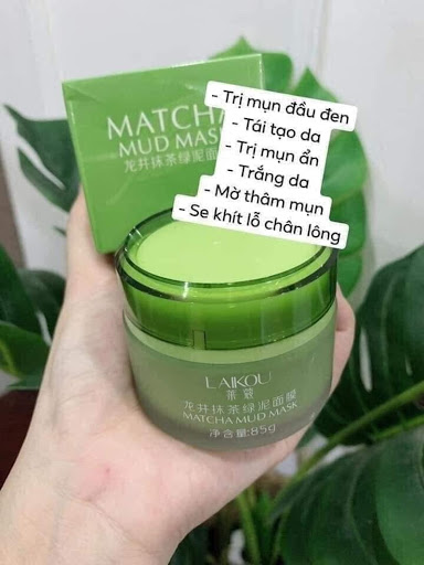 Mặt Nạ Bùn Trà Xanh Laikou Matcha Mud Mask 85g Khử Mụn  Se Khít Chân lông Dưỡng Ẩm