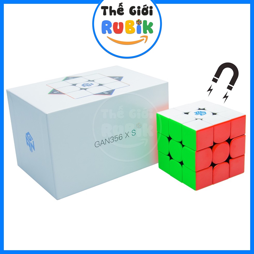 Rubik GAN XS 3x3 Có Nam Châm Stickerless / Viền Đen. Rubic GAN 356 XS | Thế Giới Rubik