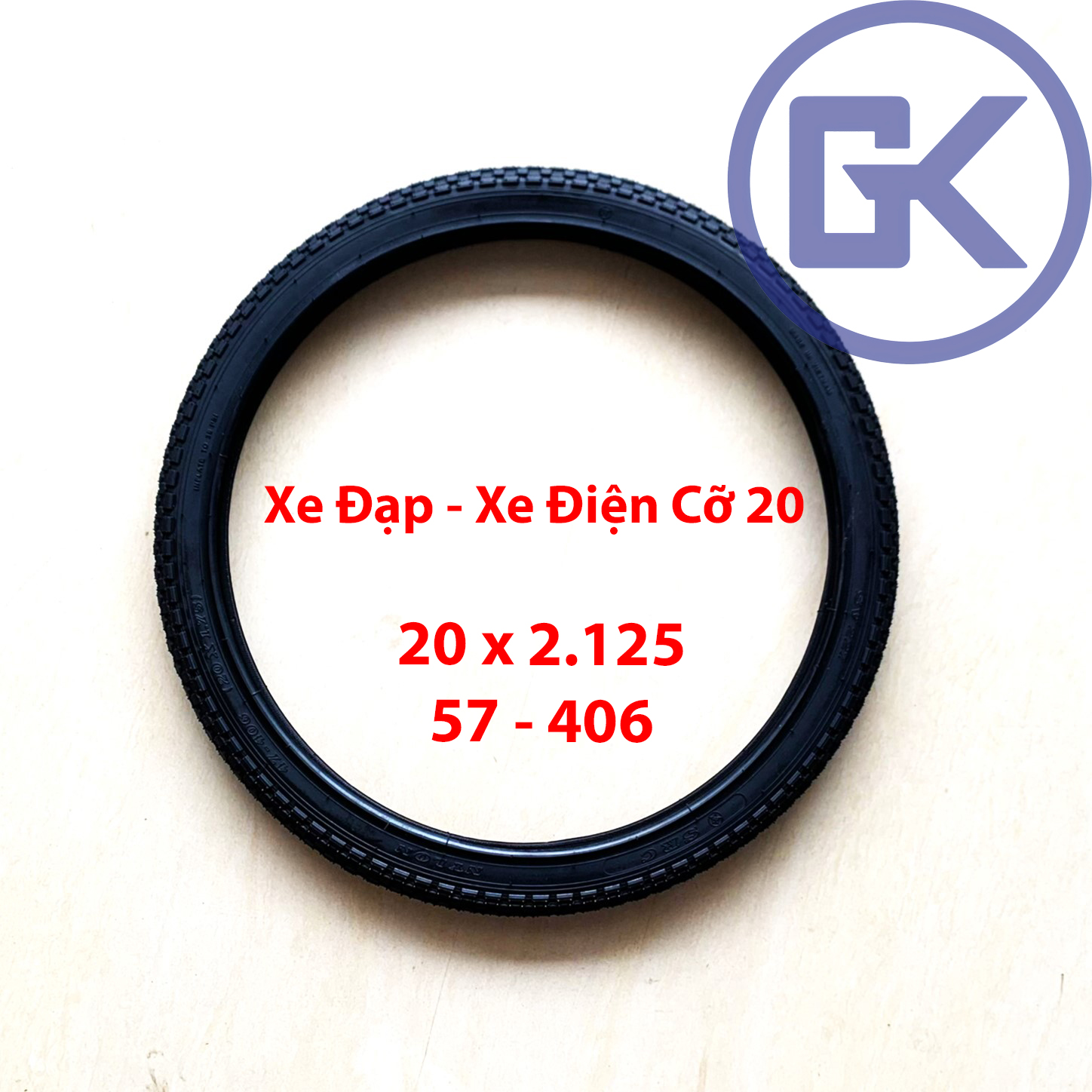 Lốp & Săm (Ruột & Vỏ) Xe Đạp – Xe Điện  Cỡ 20 20x2.125 (20x2125)  57-406 Kenda