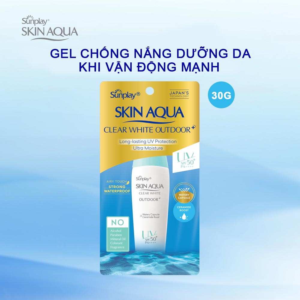 Gel chống nắng dưỡng da khi vận động mạnh - Sunplay Skin Aqua Clear White Outdoor+