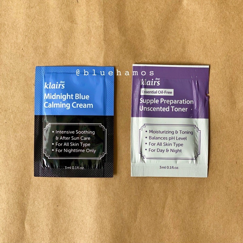 [Hcm]Sample Dùng Thử Kem Dưỡng Klairs Midnight/ Nước Hoa Hồng Klairs Toner