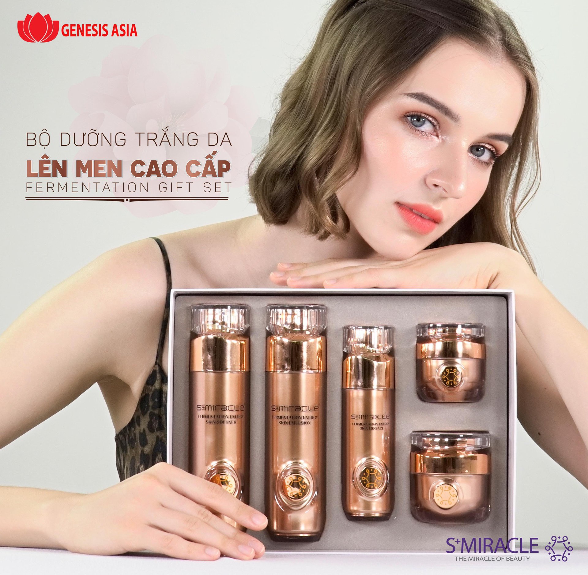 Bộ Dưỡng Trắng Da Lên Men Cao Cấp S+Miracle Hàn Quốc Chính Hãng