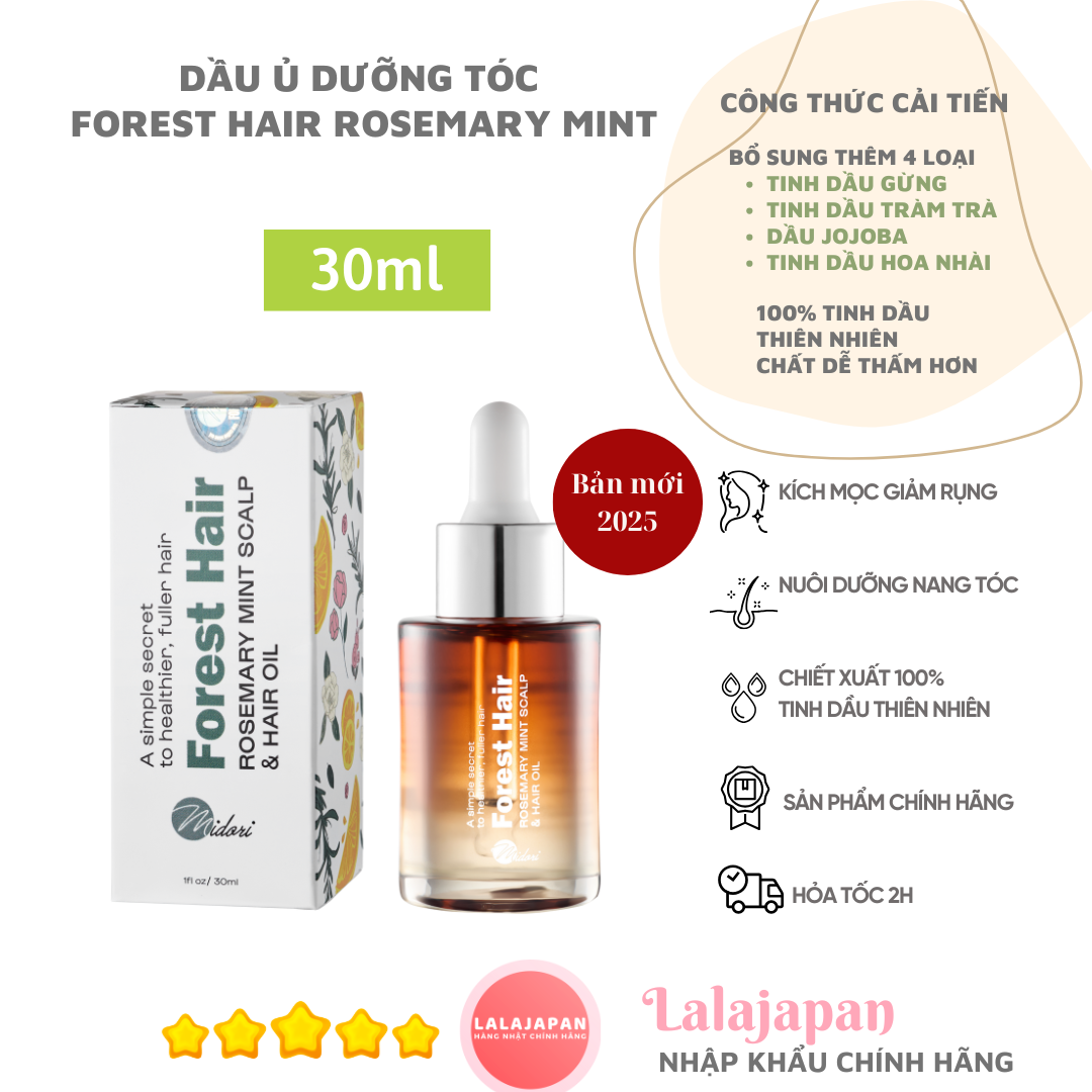 Dầu ủ dưỡng tóc FOREST HAIR Rosemary Mint Scalp and Hair Oil