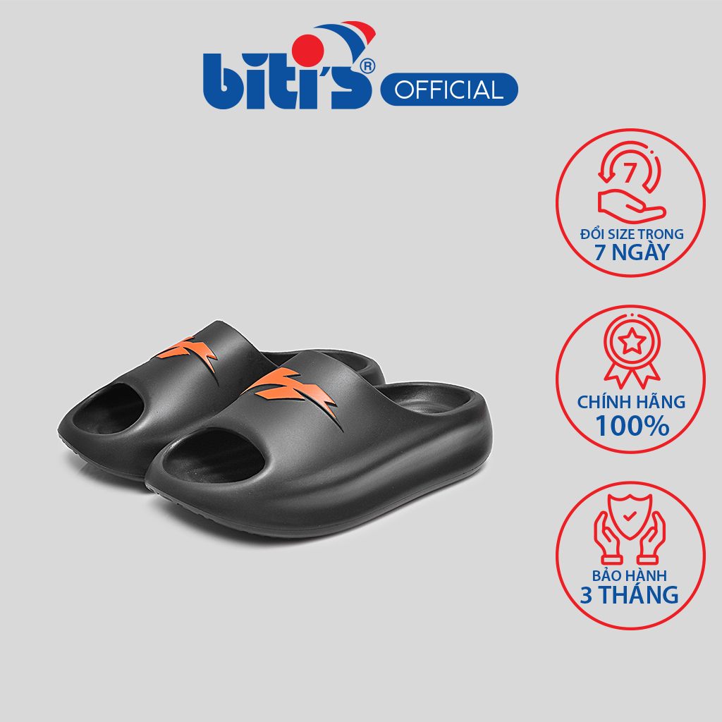 Dép thể thao đế Eva phun Nam Nữ Bitis Hunter HEM001201DEN / HEW001201DEN (ĐEN)
