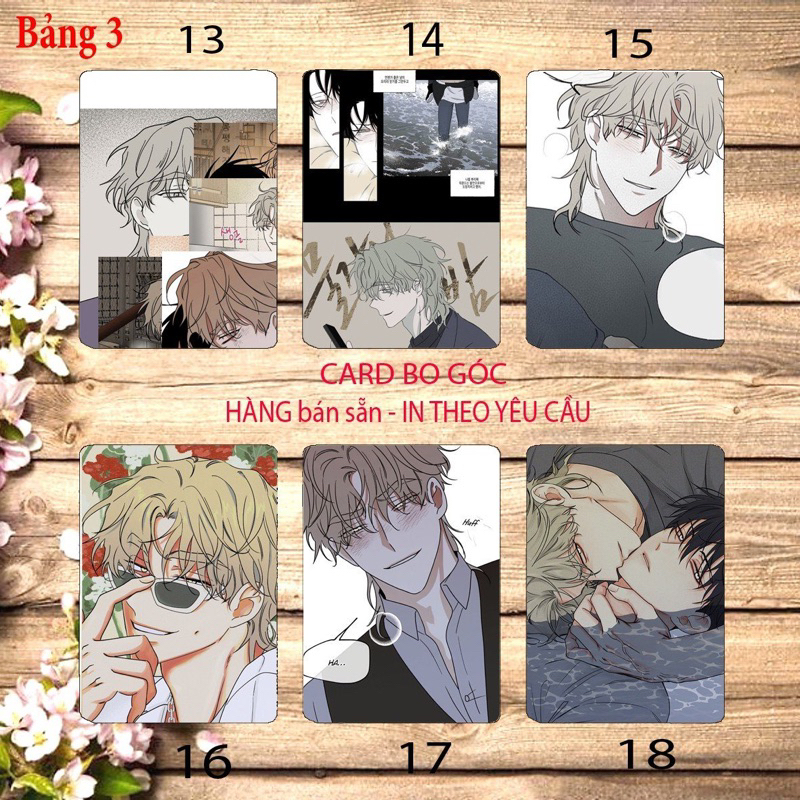 Ảnh card đêm bên bờ biển 6 cái bo góc khác nhau / Thẻ card hình Low tide in Twilight