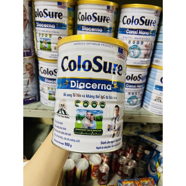 Sữa cho người tiểu đường Colosure diacerna cho người già Canxi nano 900g