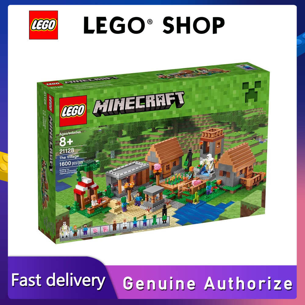 【Hàng chính hãng】 LEGO Minecraft Ngôi làng 21128 （1600 件）Đảm bảo chính hãng từ Đan Mạch