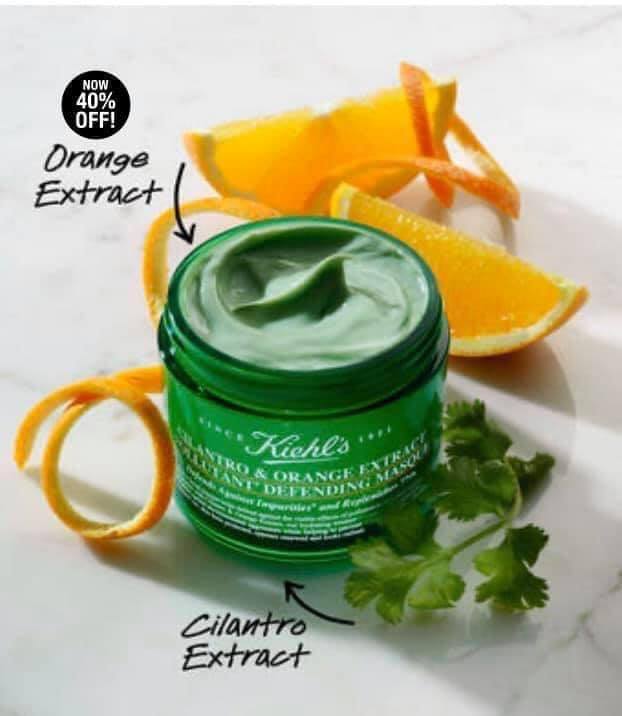 Mặt Nạ Ngủ Kiehl’s Cilantro & Orange Extract Pollutant Defending Masque