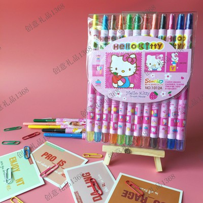 Bút Sáp vặn Hello Kitty 1012A - 12 Màu
